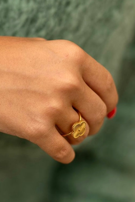 Klaver ring goud