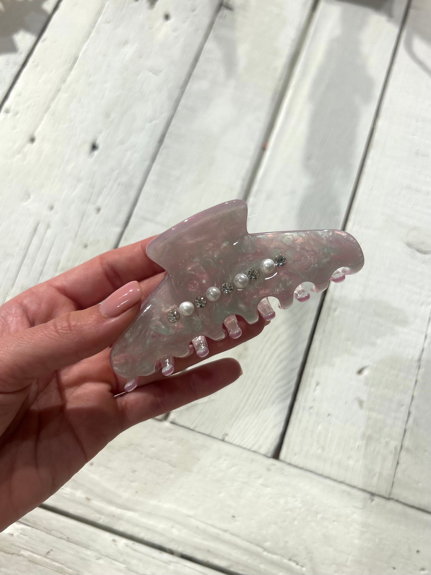 Hairclip met parels medium