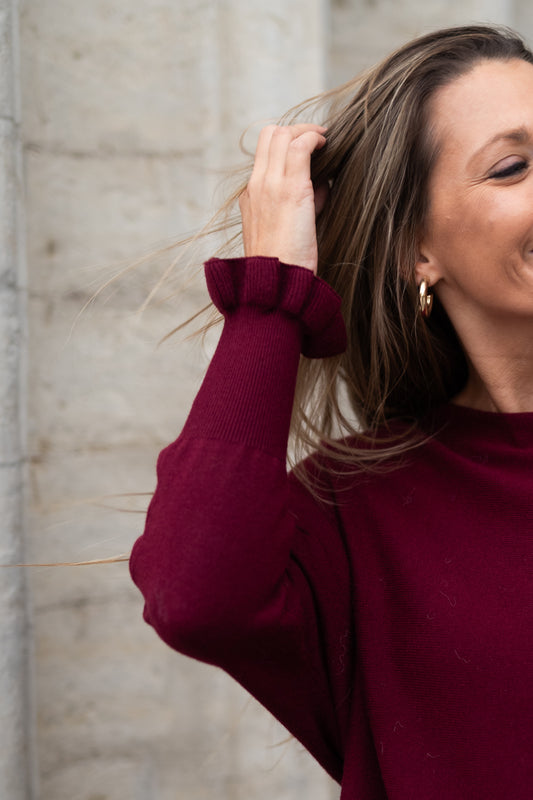 Bordeaux knitted dress