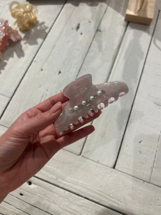 Hairclip met parels medium