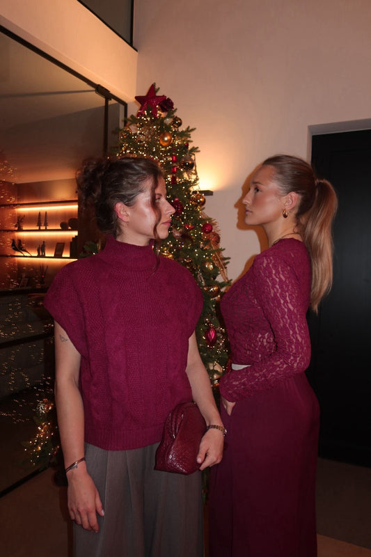 Elise pantalon Bordeaux