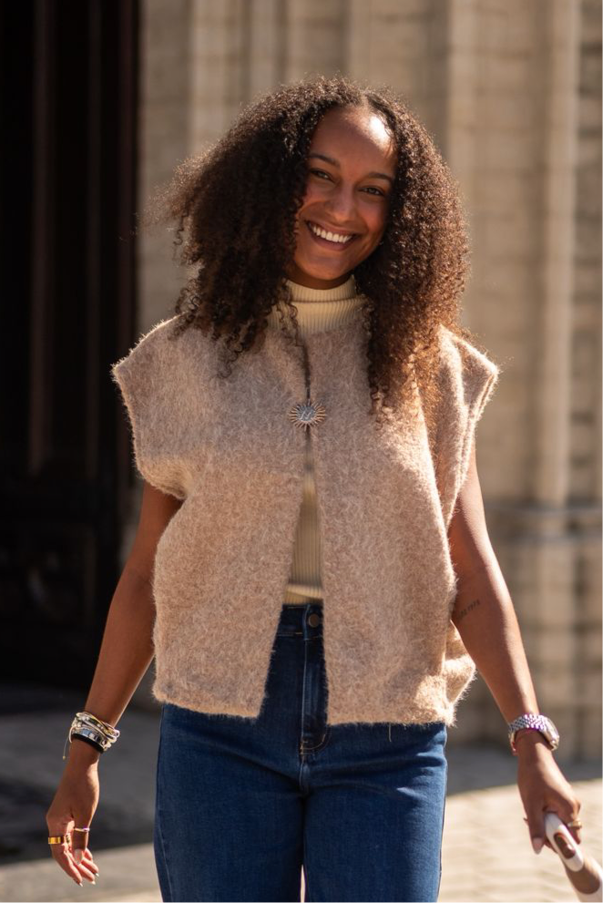 Sarina vest beige