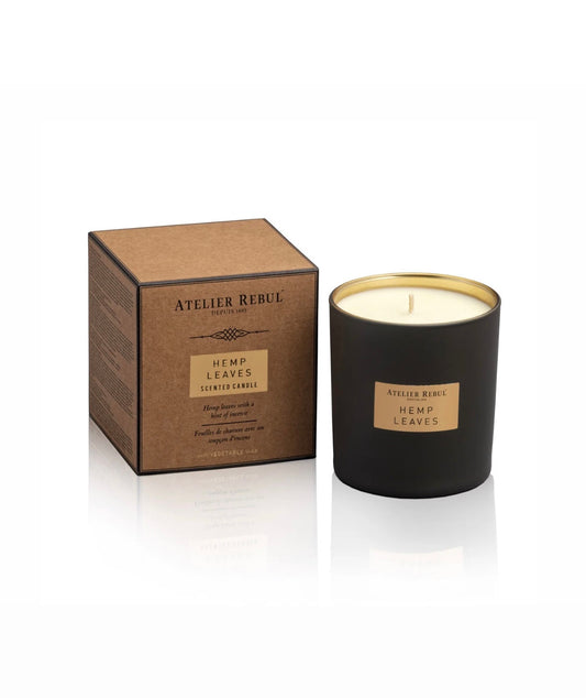 Hemp leaves scented candle
