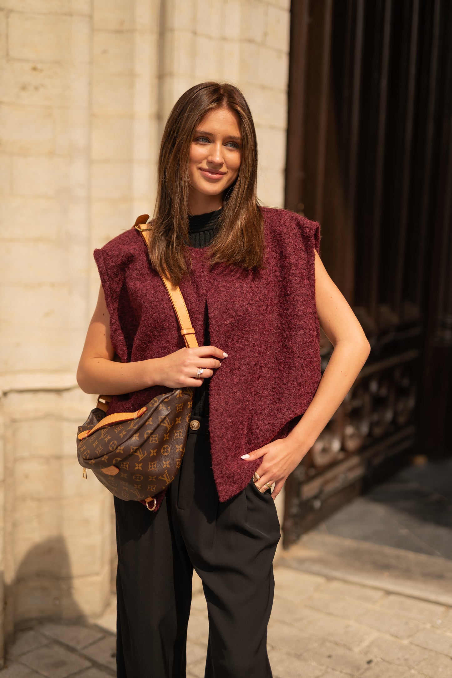 Angelina vest bordeaux