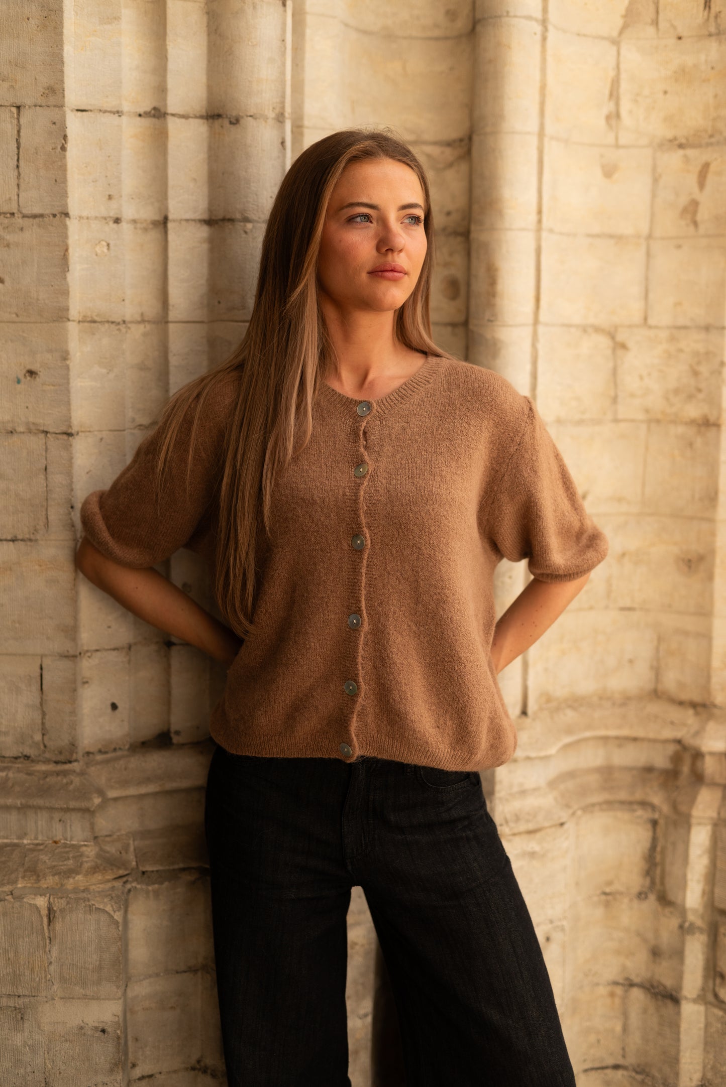 Amore cardigan camel