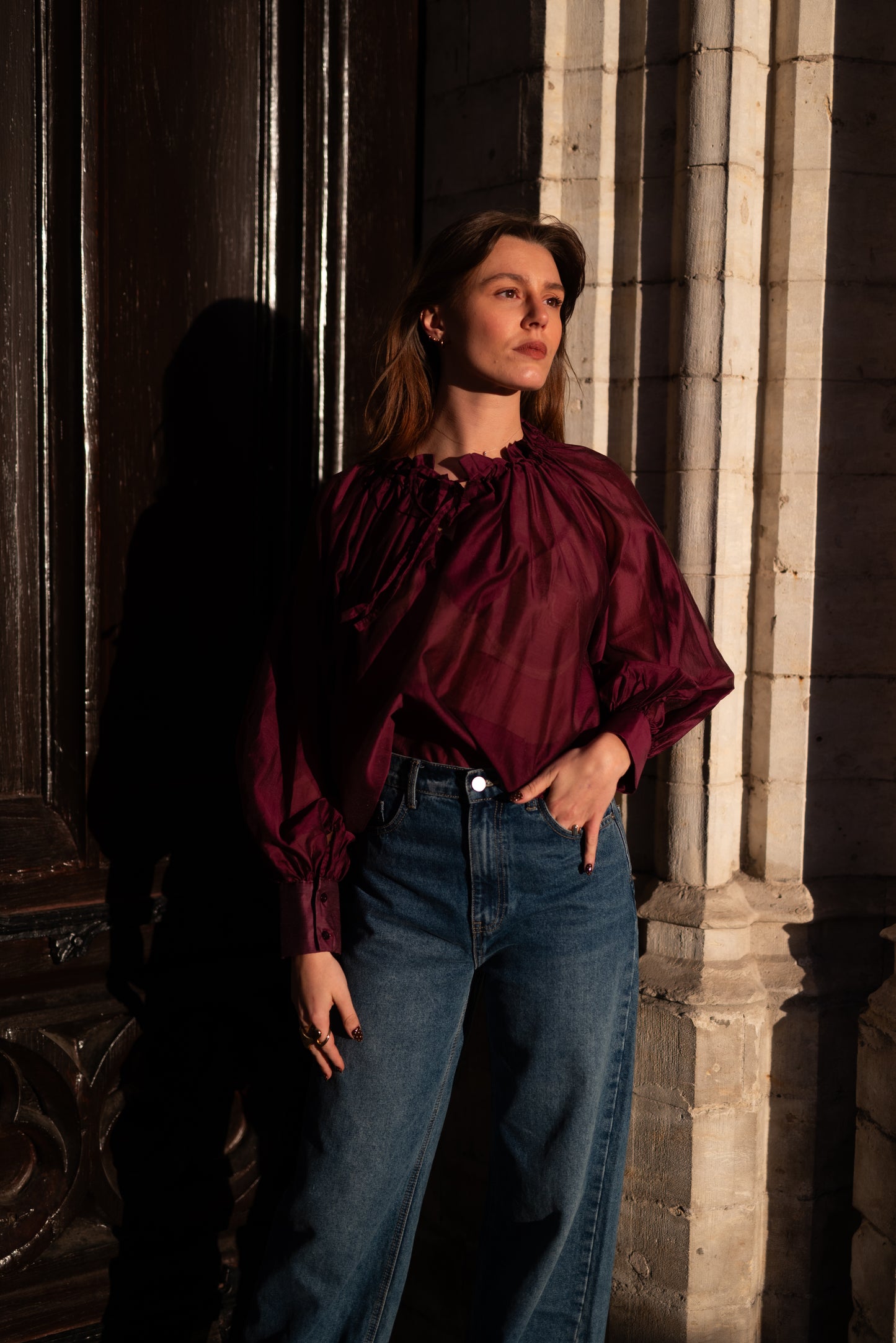 Ella blouse bordeaux