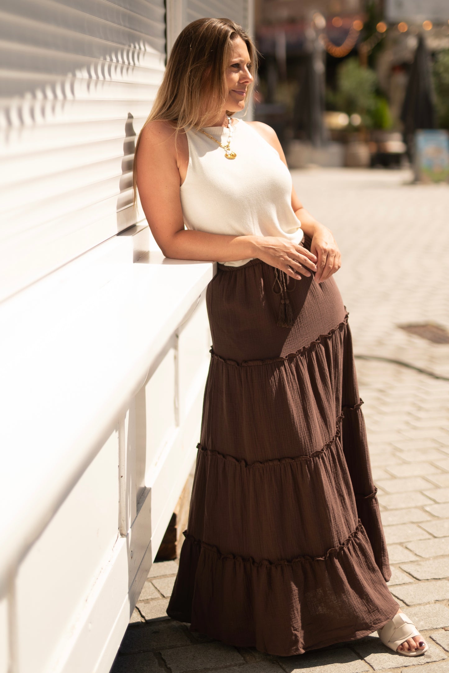 Long Brown skirt