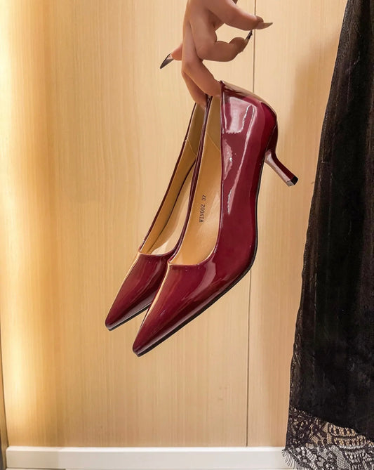 Bordeaux kitten heel
