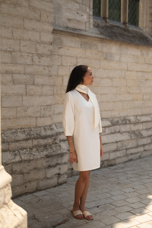 Off white classic dress