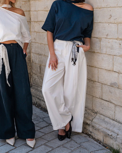 Witte balloon jeans
