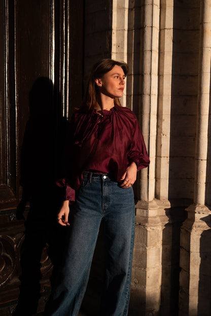 Ella blouse bordeaux