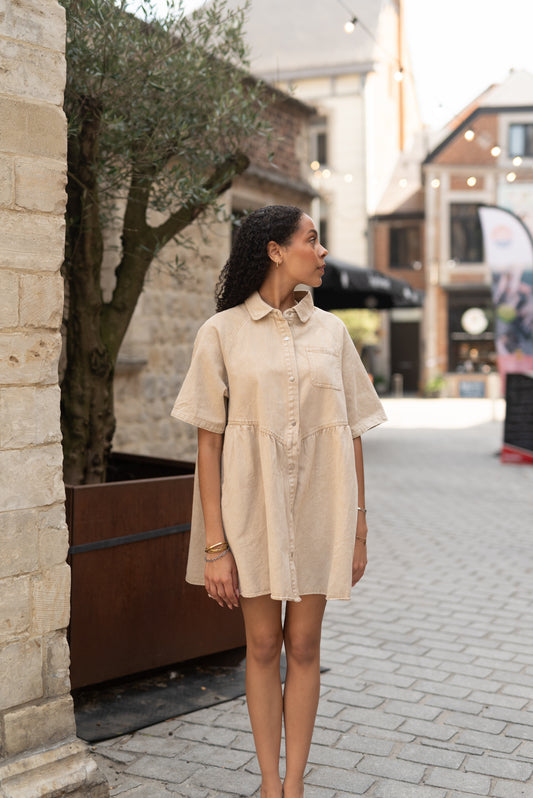 Beige jeans dress