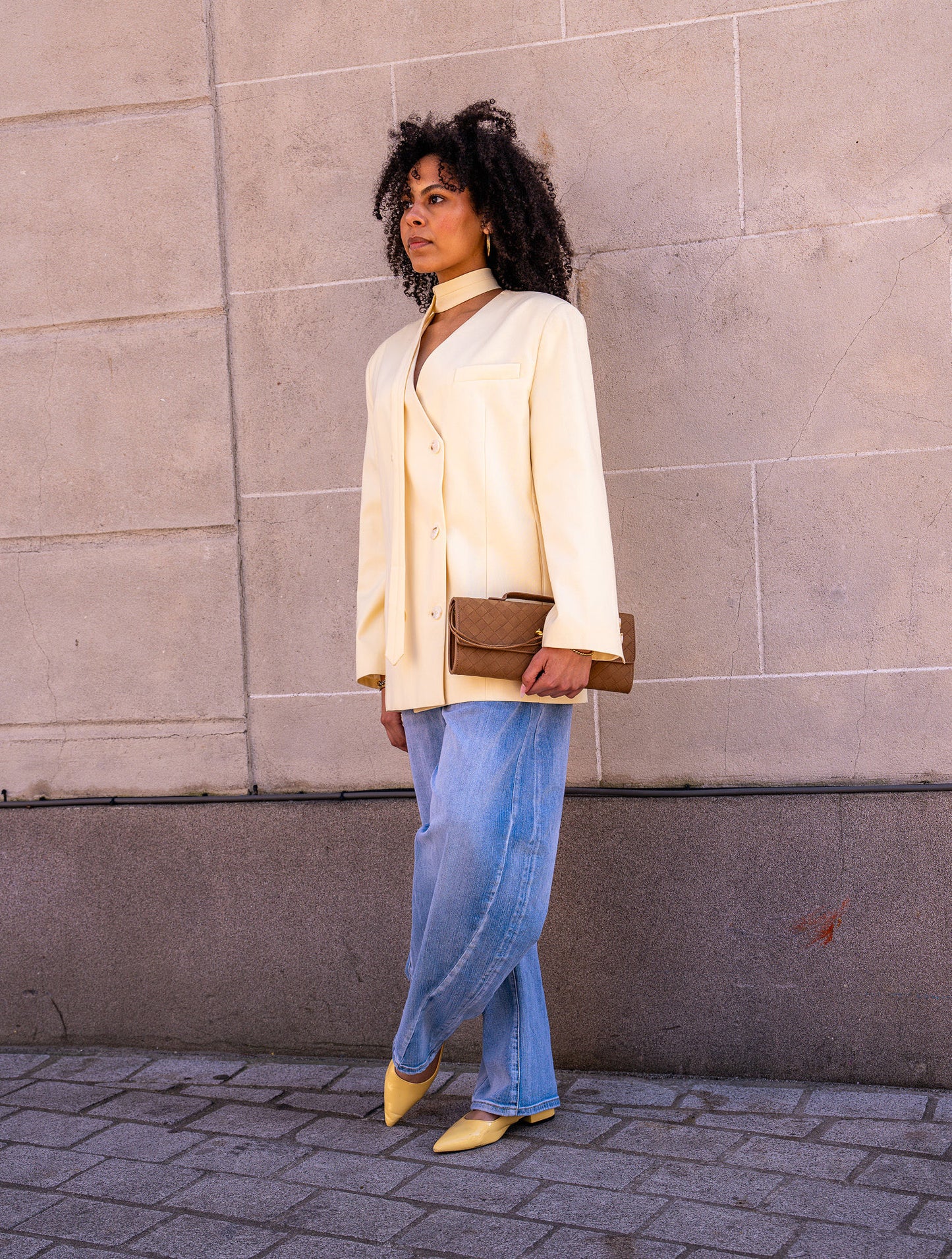 Oversized blazer met sjaaltje