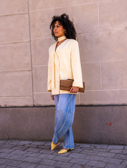 Oversized blazer met sjaaltje