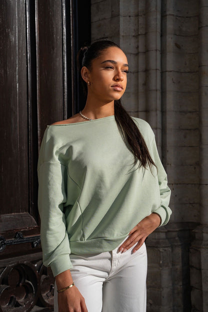 Off shoulder sweater