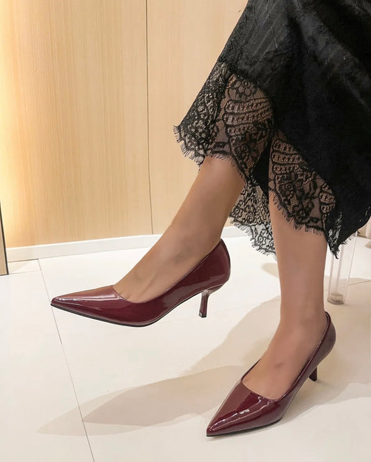 Bordeaux kitten heel