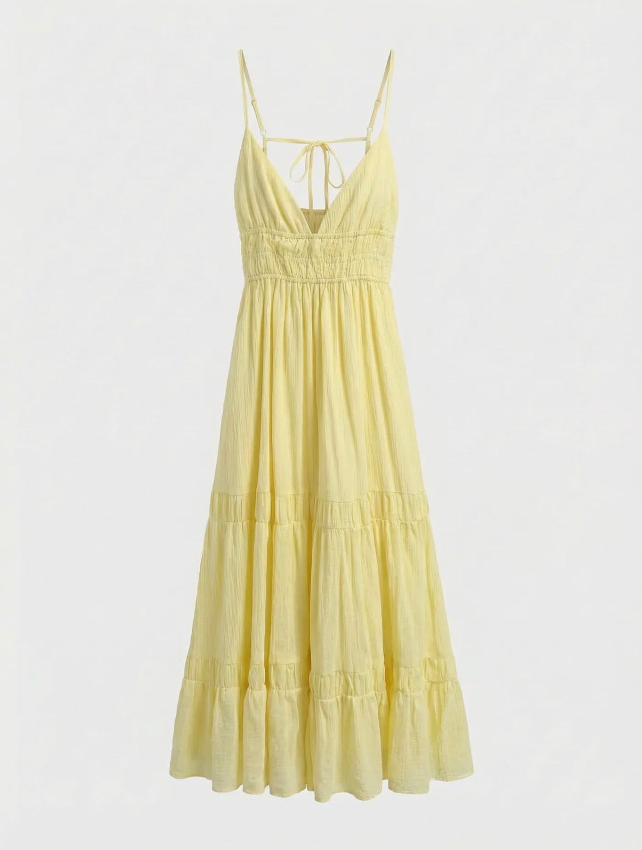 Yellow dress open back