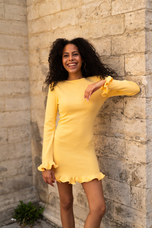 Macy dress geel