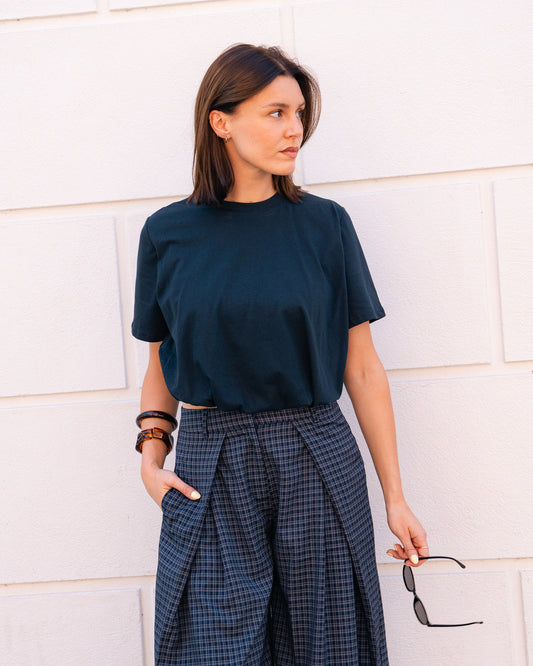 Balloon T-shirt navy