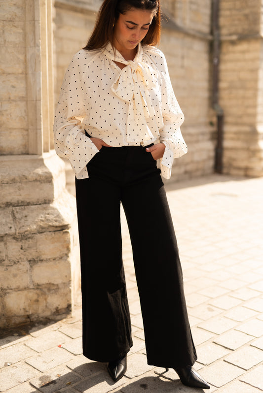Wide leg jeans zwart