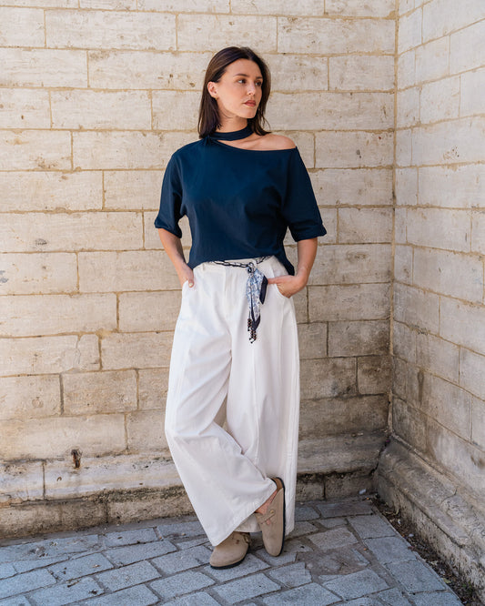 Witte balloon jeans