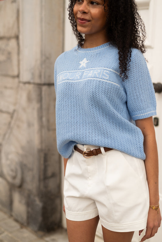Amour paris knitted tee