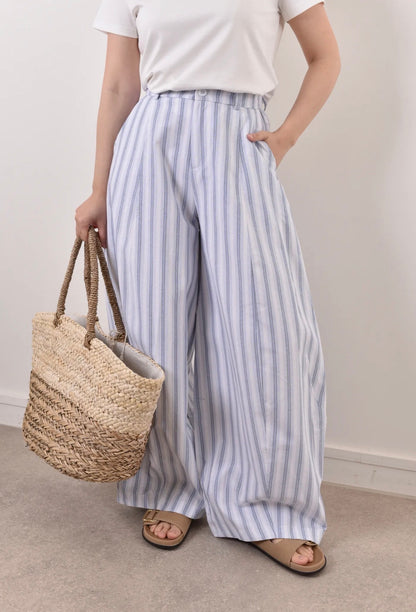 Blue striped pantalon