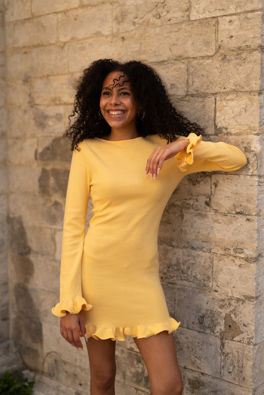 Macy dress geel