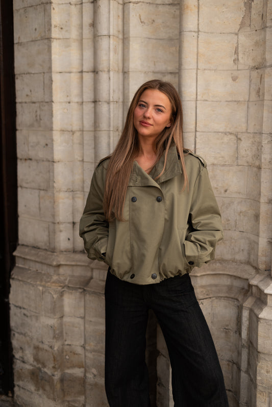Kakhi trench jacket