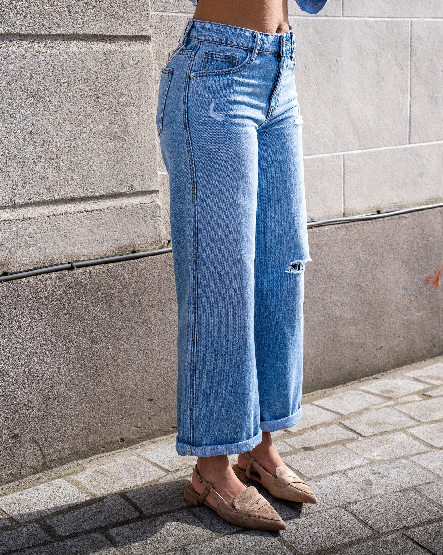 Jeans met scheur