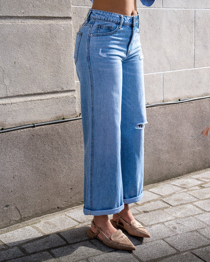 Jeans met scheur