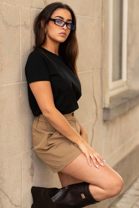Basic coton tshirt zwart