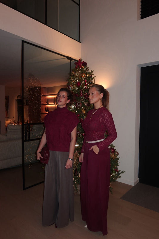 Elise pantalon Bordeaux