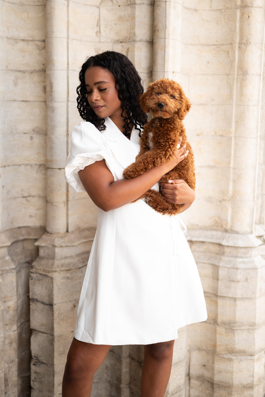 White blazer dress
