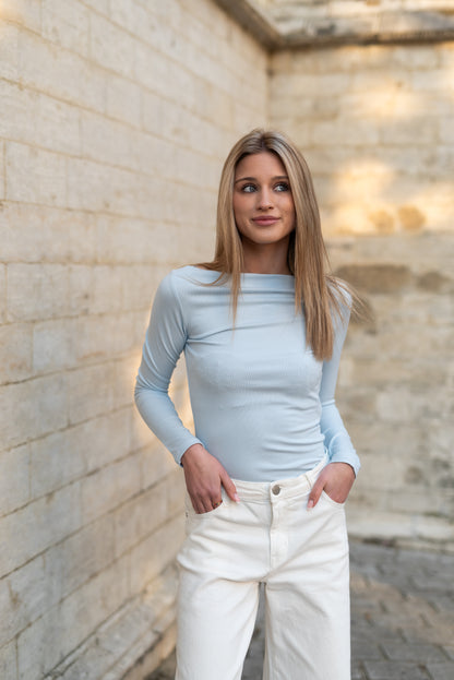 Cherien top blauw