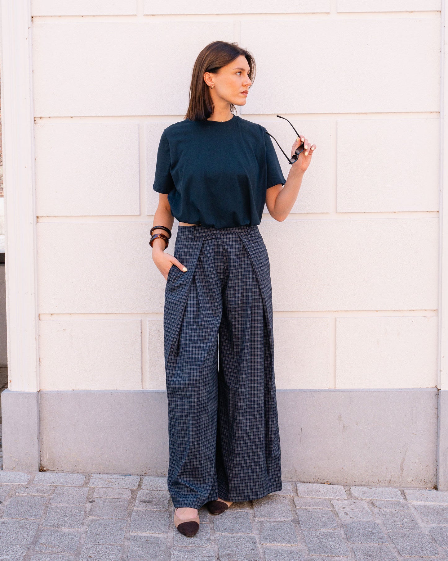 Geruite broek
