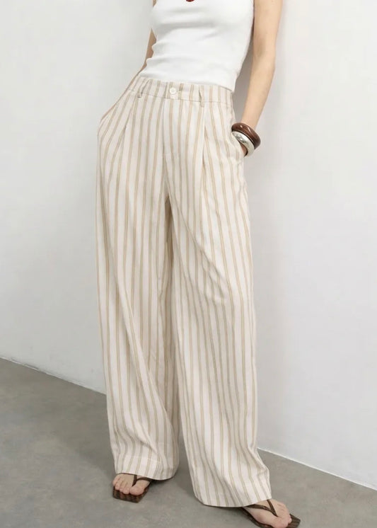 Yellow striped pantalon