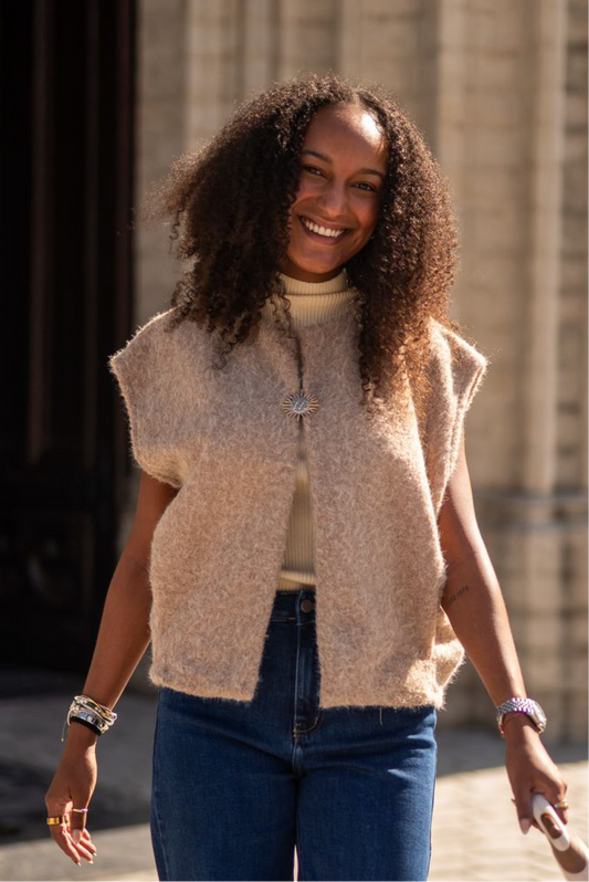 Sarina vest beige