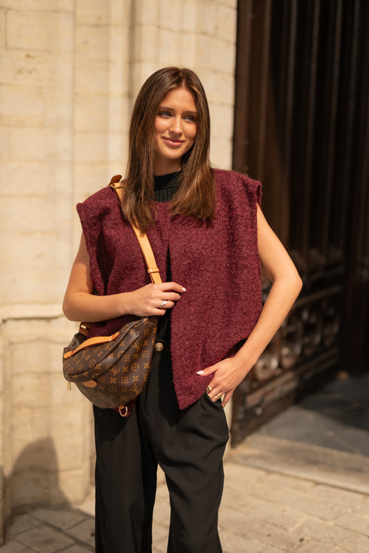 Angelina vest bordeaux
