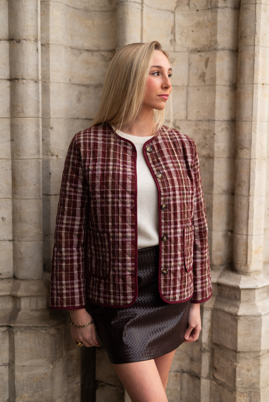 Leather skirt Bordeaux