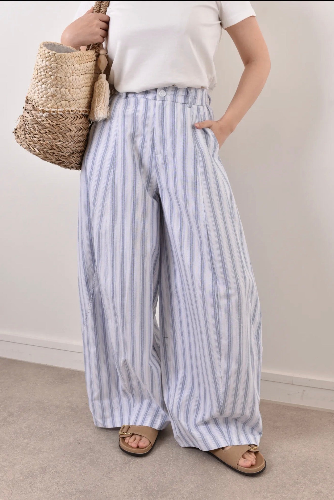 Blue striped pantalon