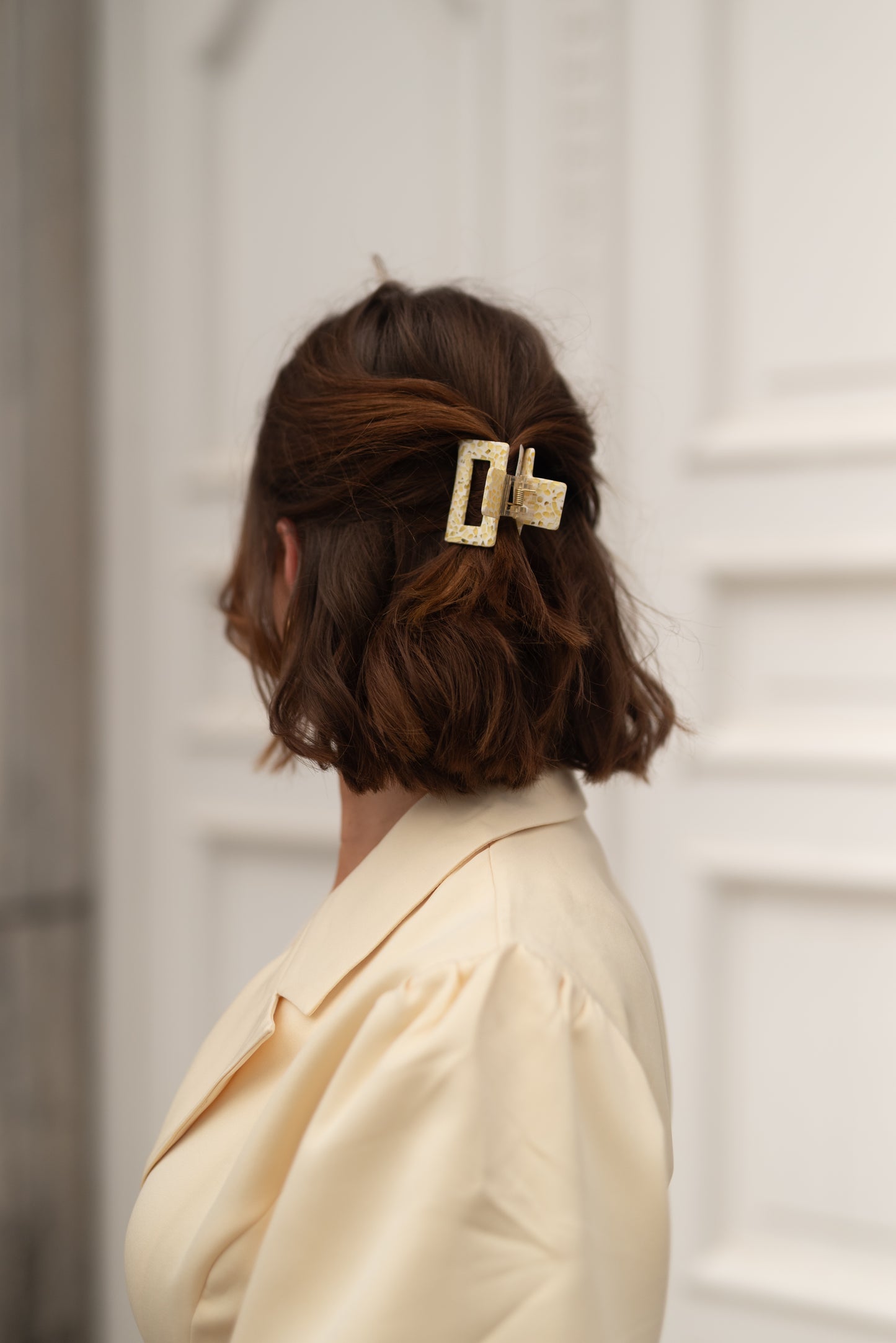 Gele haarclip