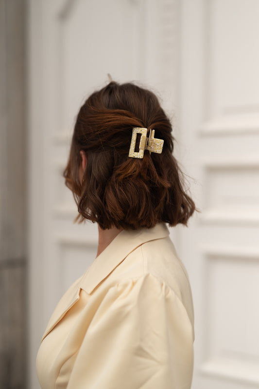 Gele haarclip
