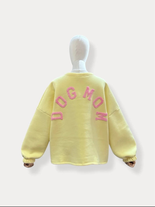 Dog mom sweater yellow