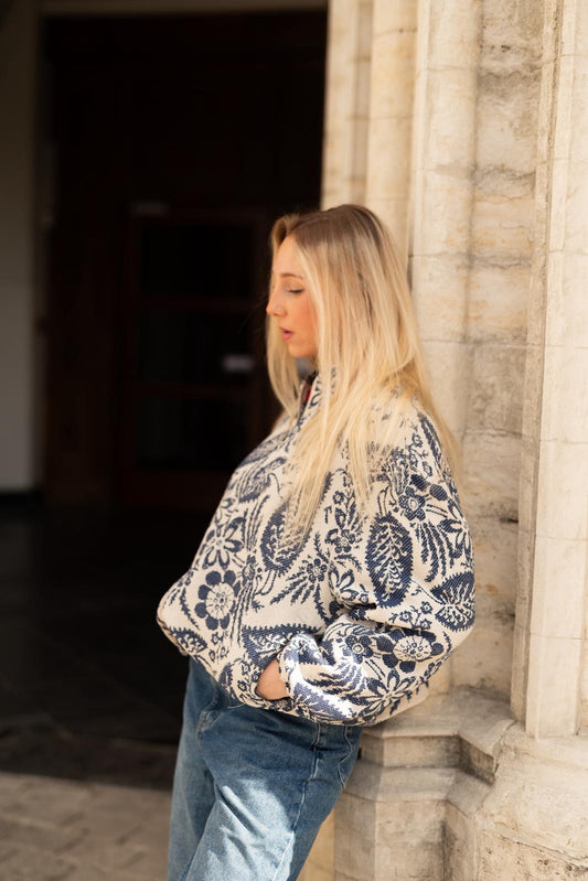 Navy blue bomber